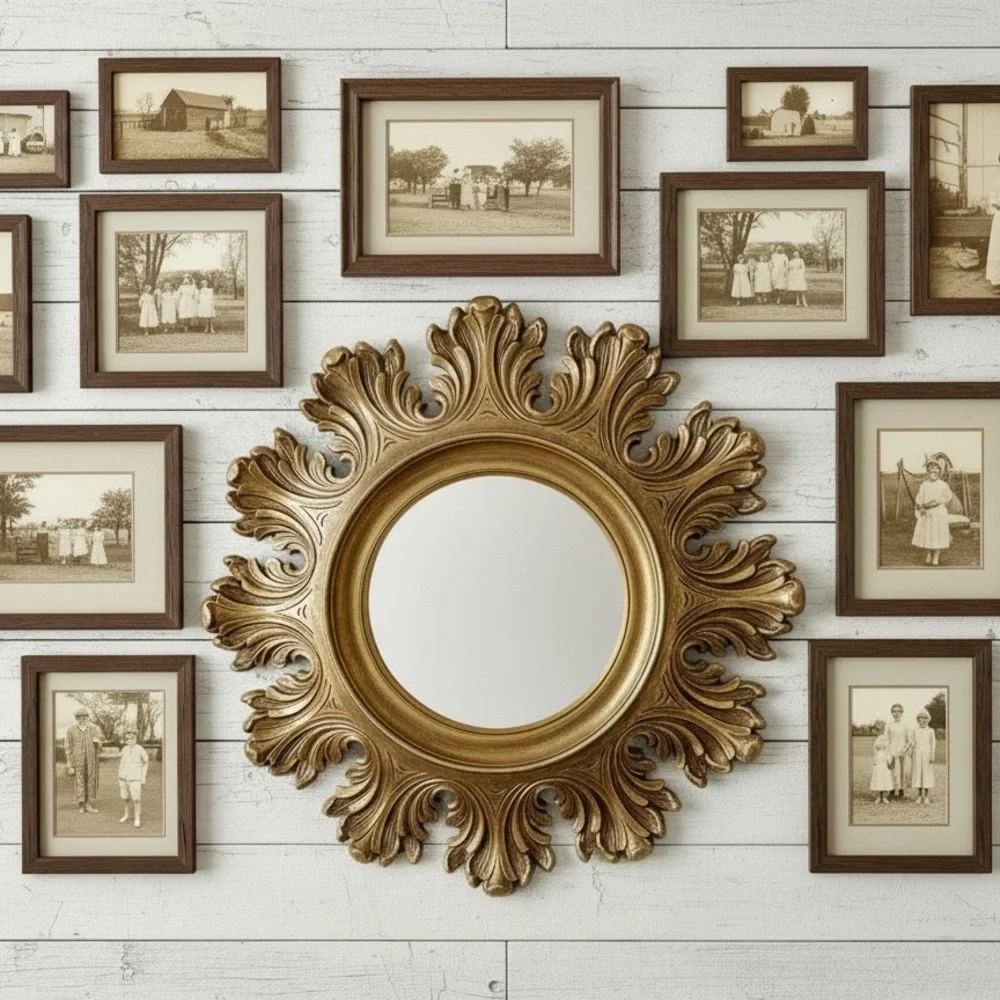 Stunning Vintage Syroco Gold Mirror